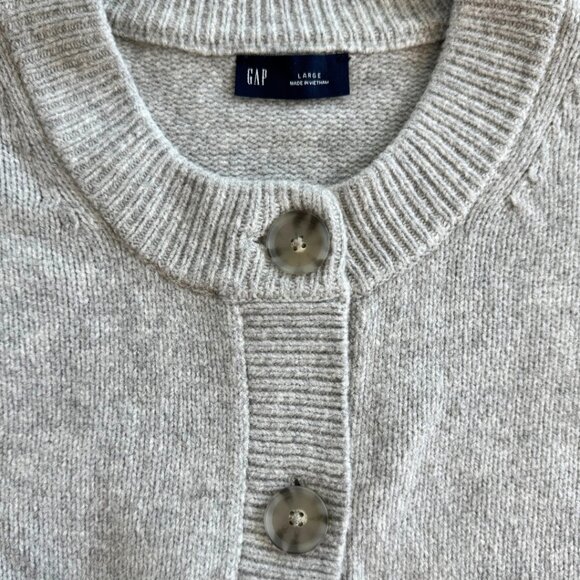 Gap Women's CashSoft Oversized Chunky Cardigan in Lt Heather Grey Size Large - Picture 6 of 6